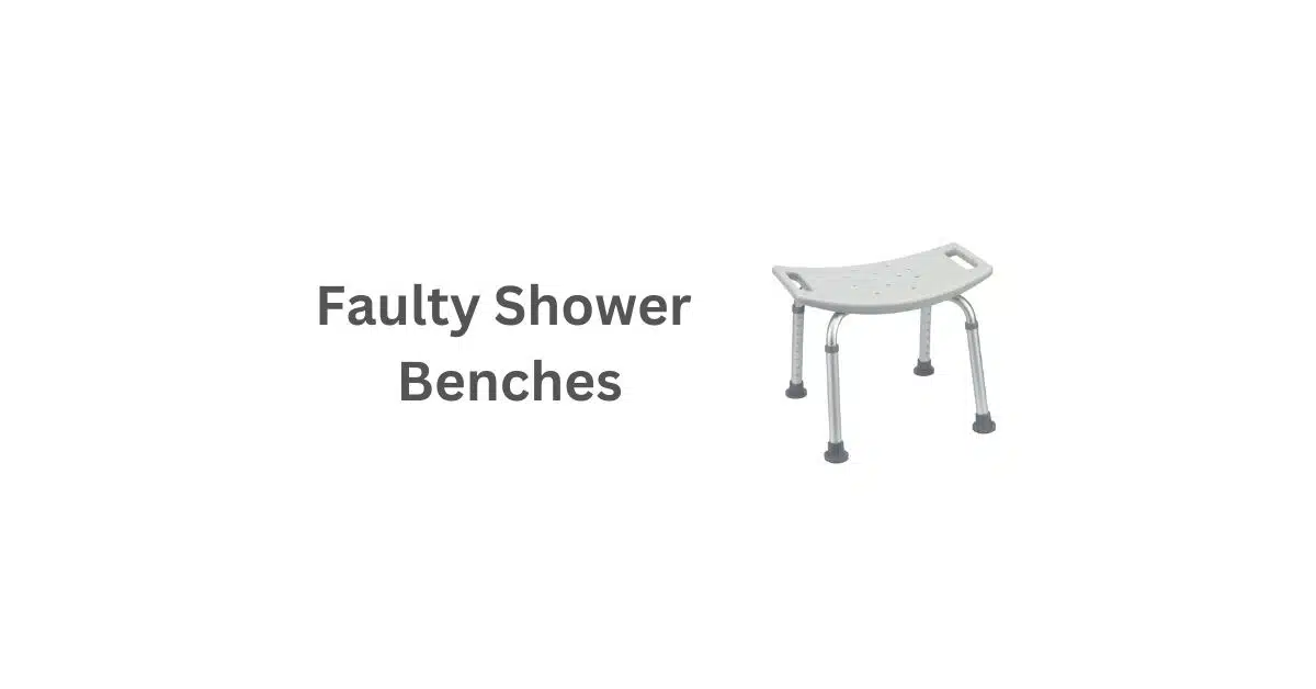 Faulty shower bench. Injury attorney.