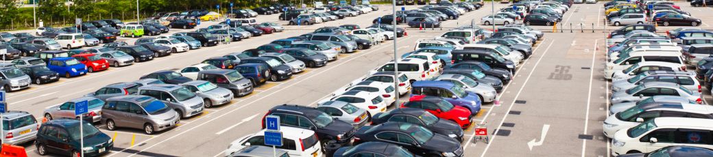 Crowded parking lot during a large public event in Edinburg, Texas