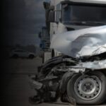 Commercial truck involved in a highway accident in the Rio Grande Valley, Texas.
