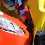 Two vehicles damaged after a car accident in McAllen or Edinburg, Texas