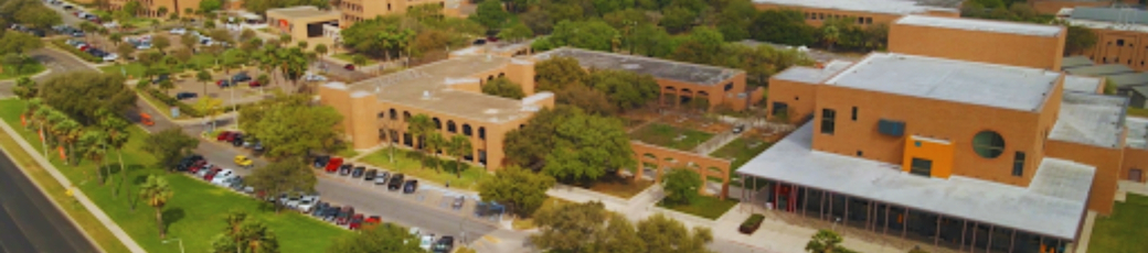 Aerial view of the UTRGV Edinburg campus in the Rio Grande Valley